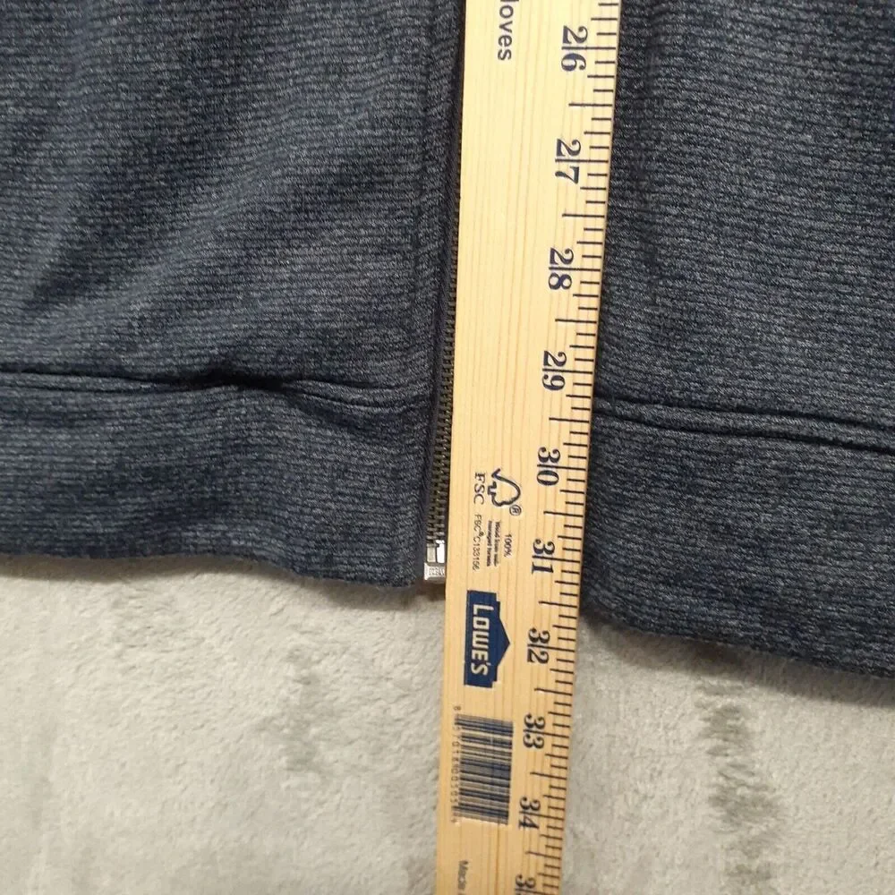 Calvin Klein Men XXL Navy Blue Gray Full Zip Mock Neck Sweatshirt Fleece Jacket